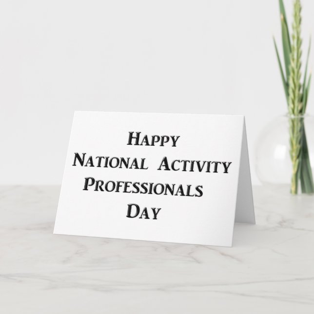 Happy National Activity Professionals Day Card (Front)
