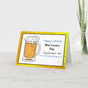 Happy National Beer Lover's Day, Funny Holidays Ca Card