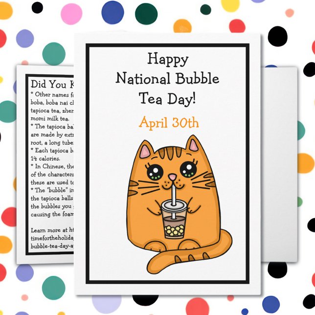 Happy National Bubble Tea Day - April 30th Card (Creator Uploaded)