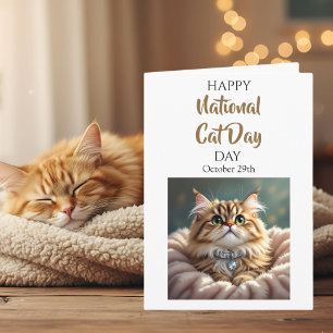 Happy National Cat Day   October 29th Card