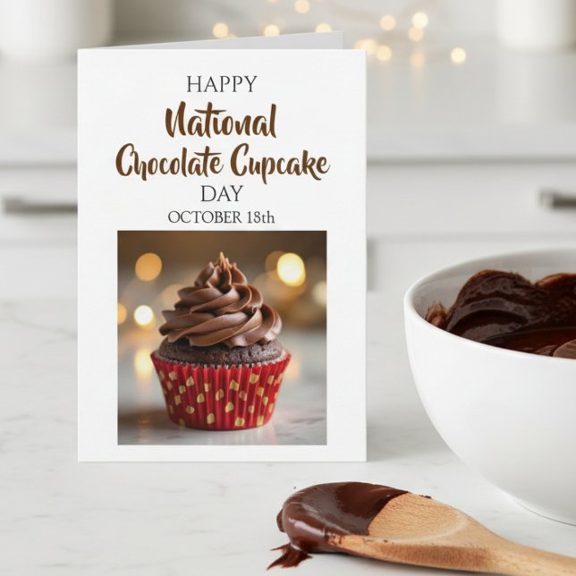 Happy National Chocolate Cupcake Day Card (Creator Uploaded)