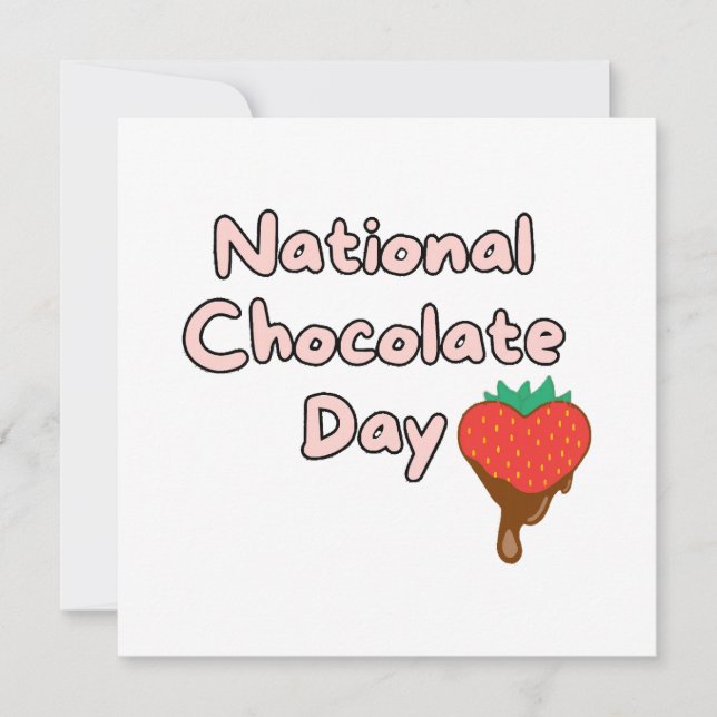 Happy national chocolate day invitation (Front)