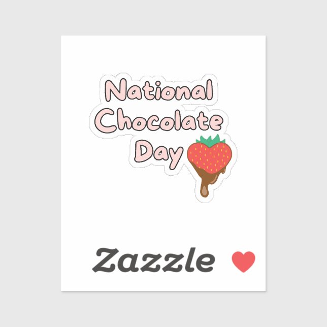 Happy national chocolate day sticker (Sheet)
