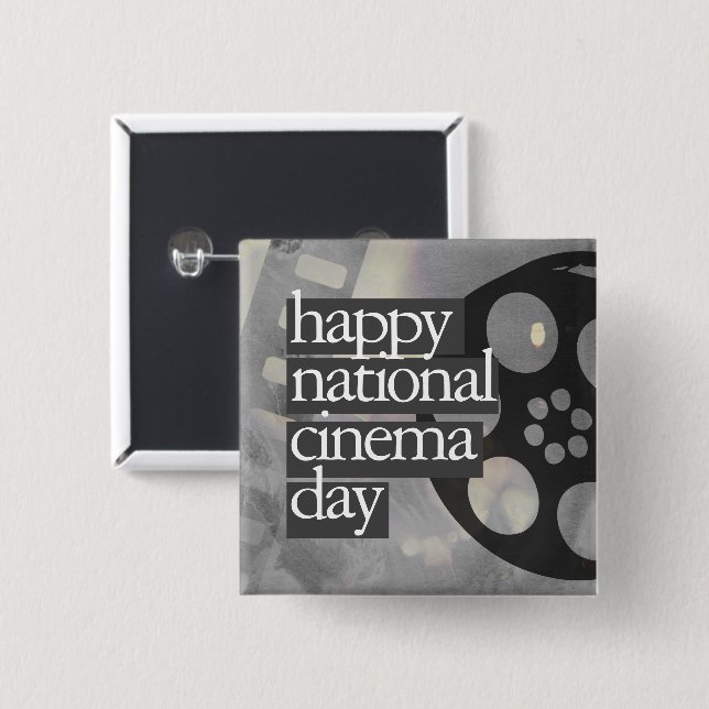 happy national cinema day button (Front & Back)