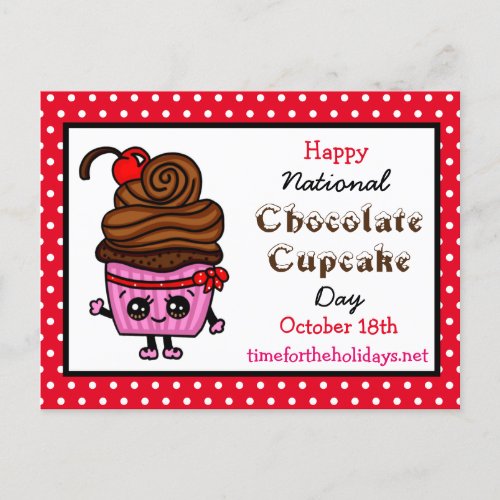 Happy National Cupcake Day _ October 18th  Postcard