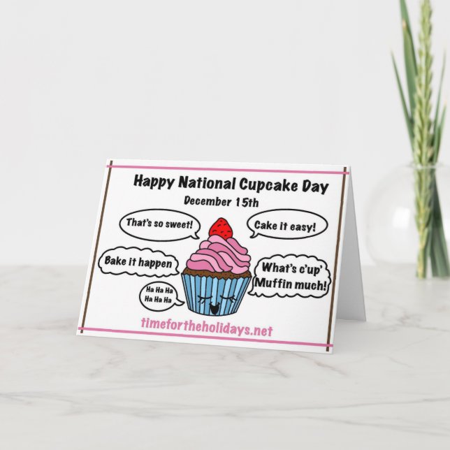 Happy National Cupcake Day - Recipe Card Inside (Front)