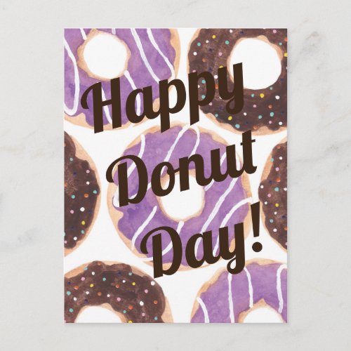 Happy National Donut Day Postcard
