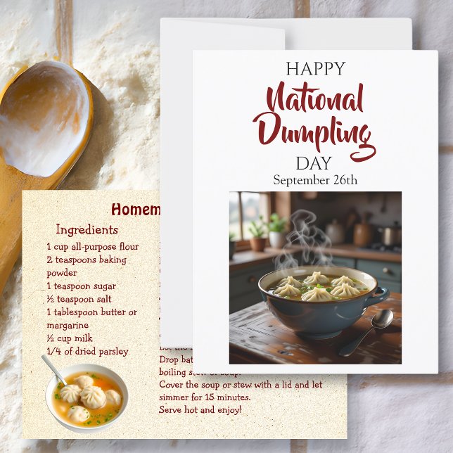 Happy National Dumpling Day! September 26th Postcard (Creator Uploaded)