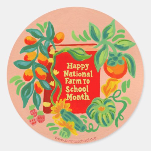 Happy National Farm to School Month Sticker Sheet