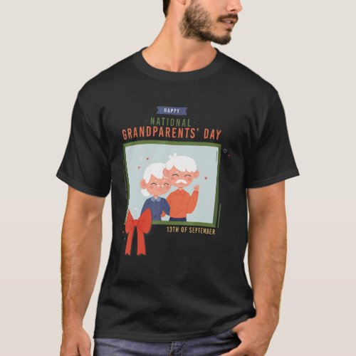Happy National Grandparents Day 2022 for Grandpa  T_Shirt