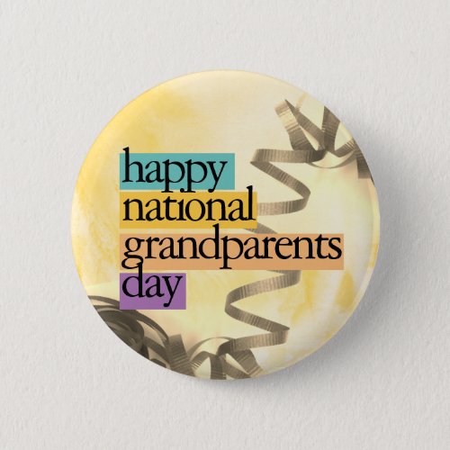 happy national grandparents day button