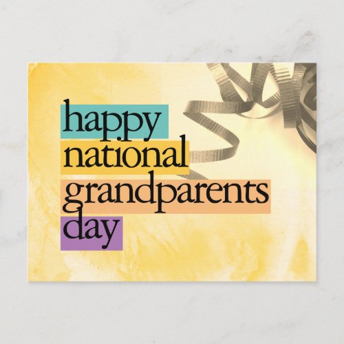 happy national grandparents day postcard