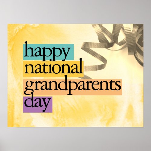happy national grandparents day  poster