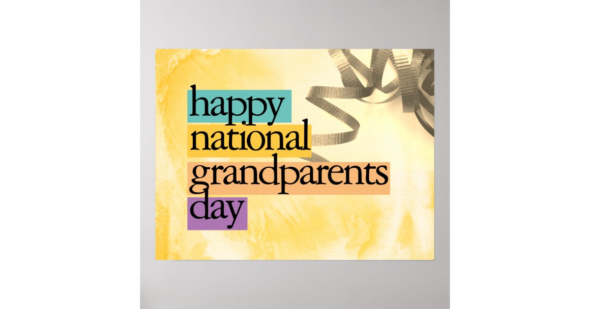 happy national grandparents day poster Zazzle