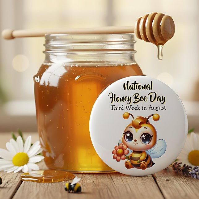 Happy National Honey Bee Day! Button (Creator Uploaded)