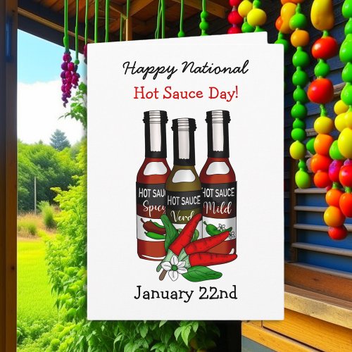 Happy National Hot Sauce Day  January 22nd Card