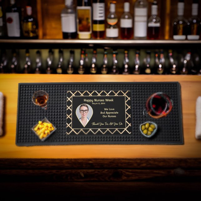 Happy National Nurses Week Appreciation            Bar Mat (Happy National Nurses Week Appreciation Bar Mat is great for your event or give as a gift. )