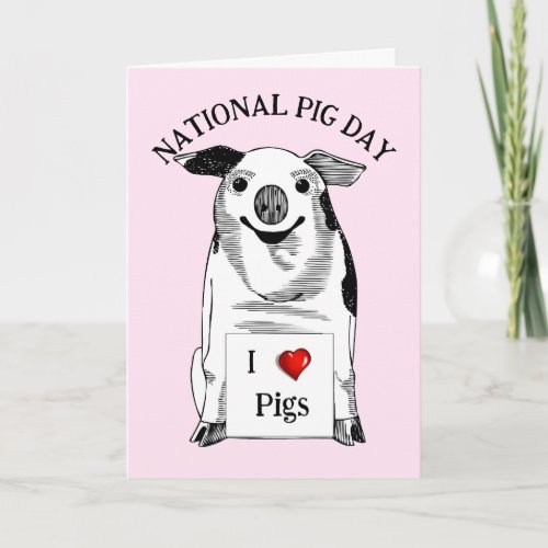 Happy National Pig Day Card