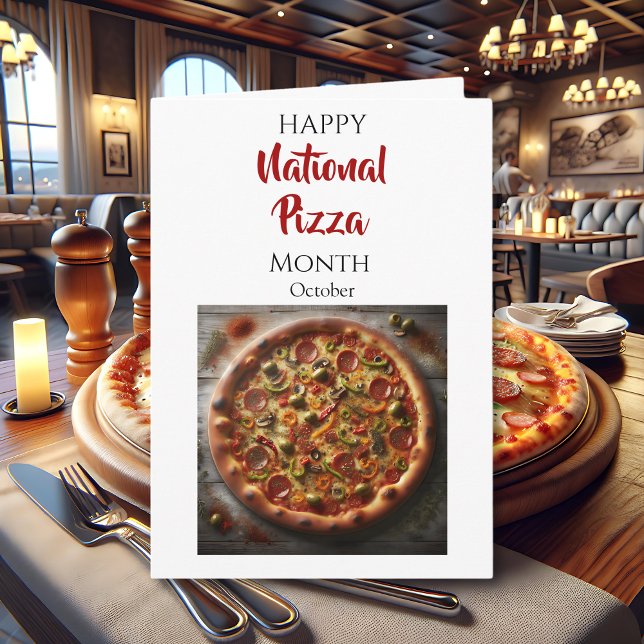 Happy National Pizza Month is October Card (Creator Uploaded)