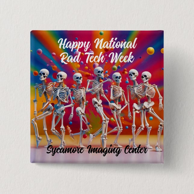 Happy National Rad Tech Week Button (Front)