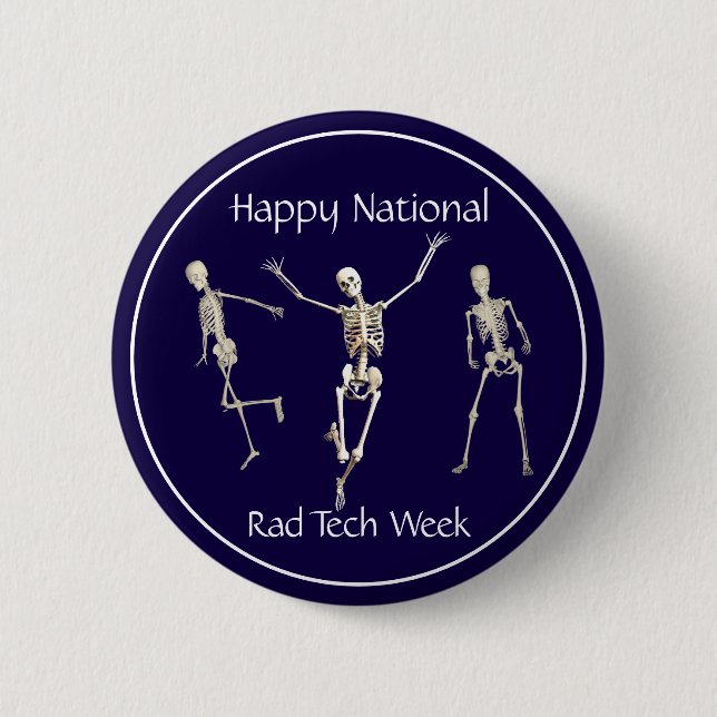 Happy National Rad Tech Week Button (Front)
