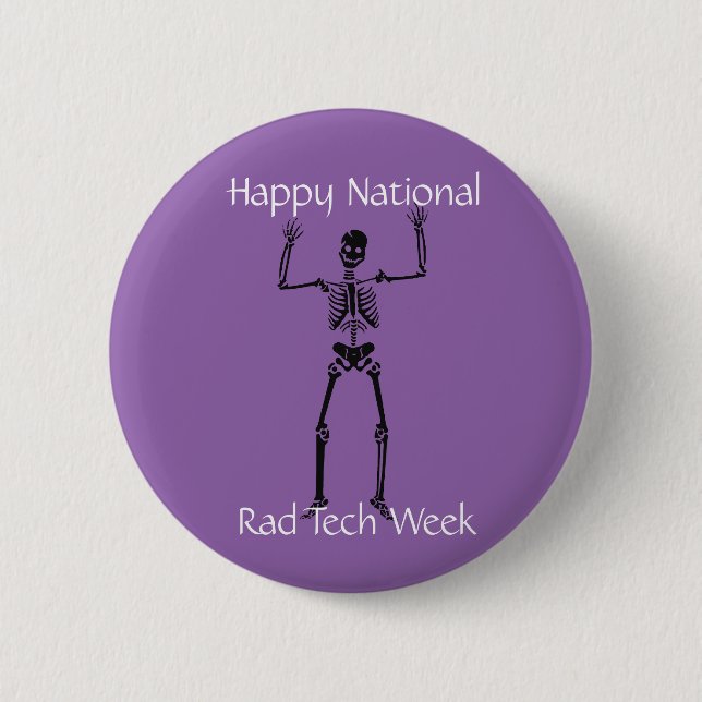 Happy National Rad Tech Week Pinback Button (Front)