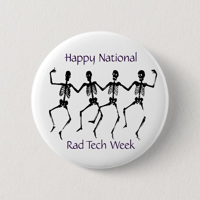 Happy National Rad Tech Week Pinback Button (Front)