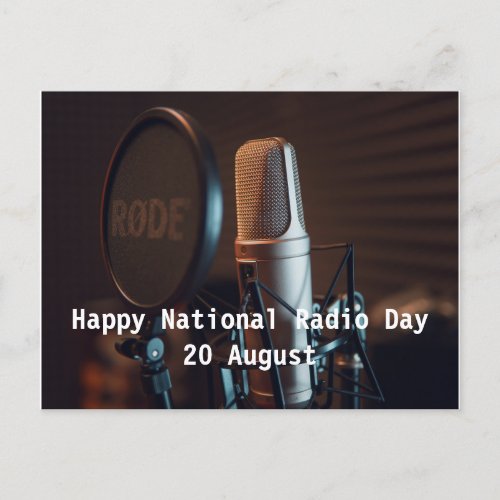 Happy National Radio Day  Holiday Postcard