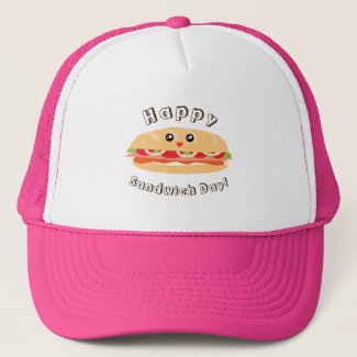 Happy National Sandwich Day Cute And Kawaii Trucker Hat