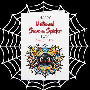 Happy National Save a Spider Day   March 14th Card