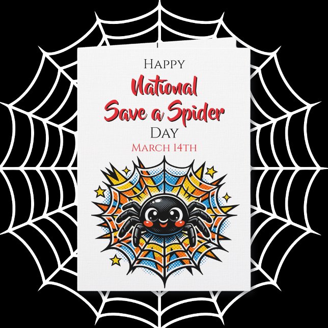 Happy National Save a Spider Day | March 14th Card (Creator Uploaded)