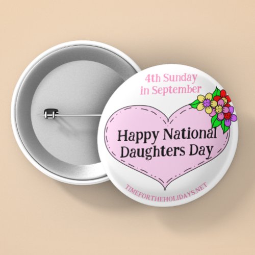 Happy National Sisters Day  Button