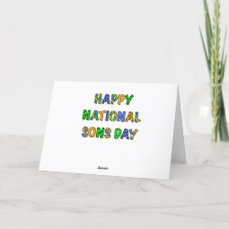 Happy National Sons Day September 28th Card Zazzle Happy National Sons Day September 28th Card Zazzle