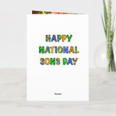 Happy National Sons Day | September 28th Card | Zazzle