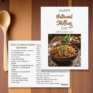 Happy National Stuffing Day November 21st Postcard
