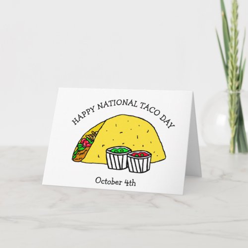 Happy National Taco Day Funny Food Holiday Card