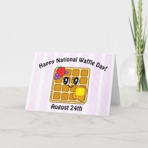 Happy National Waffle Day Funny Holidays Card
