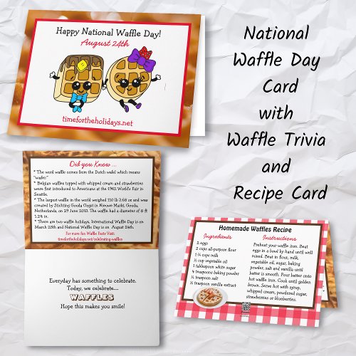 Happy National Waffle Day  Recipe Card