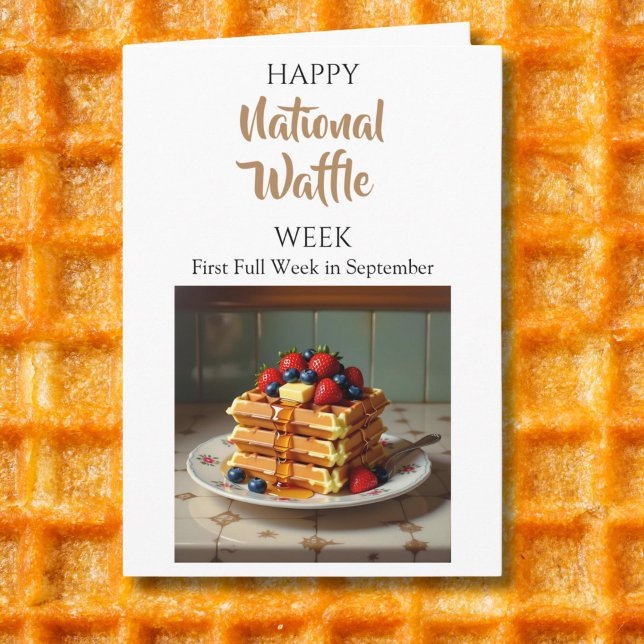 Happy National Waffle Week Card (Creator Uploaded)