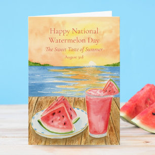 Happy National Watermelon August 3rd Card