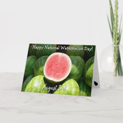 Happy National Watermelon Day Card