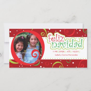 Happy Navidad (joy) Holiday Card by designbylogic at Zazzle