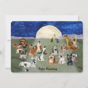 Happy Navidog Christmas Dogs Cartoon Holiday Card