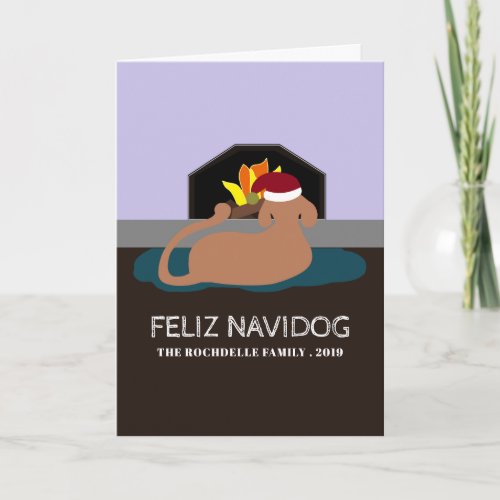 Happy Navidog Funny Spanish Christmas Card