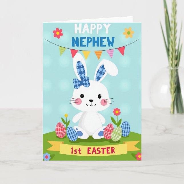 Happy Nephew Easter Day Card (Front)