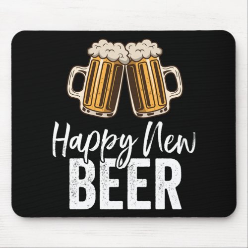 Happy New Beer Drinking Holiday Year 2020 Gift Mouse Pad