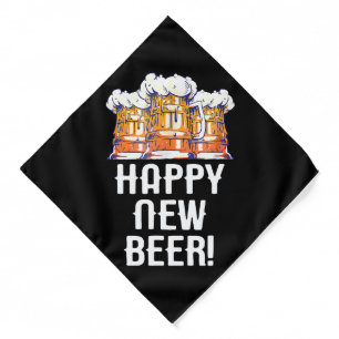 HAPPY NEW BEER! New Year's Eve Party Drinking Bandana