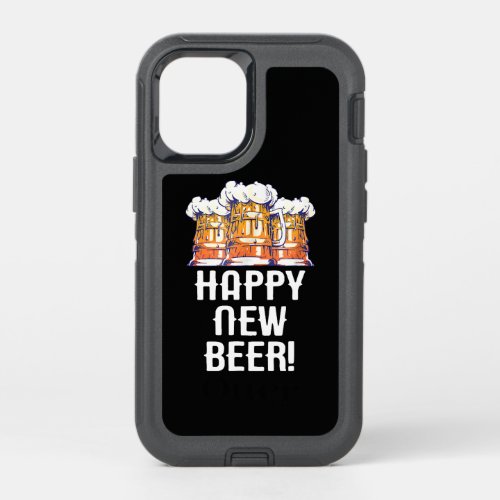 HAPPY NEW BEER New Years Eve Party Drinking OtterBox Defender iPhone 12 Mini Case