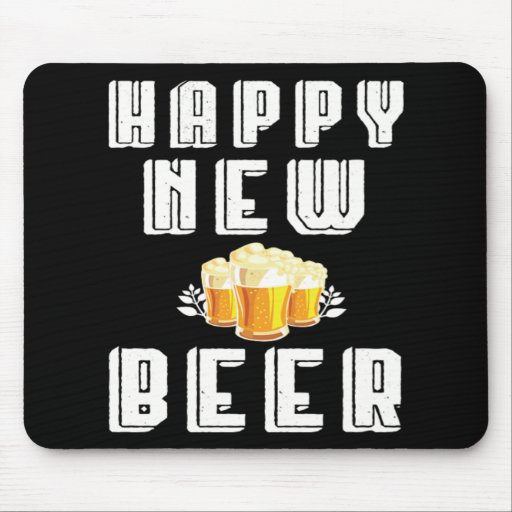 Happy New Beer Welcome Year 2020 Fireworks Gift Mouse Pad