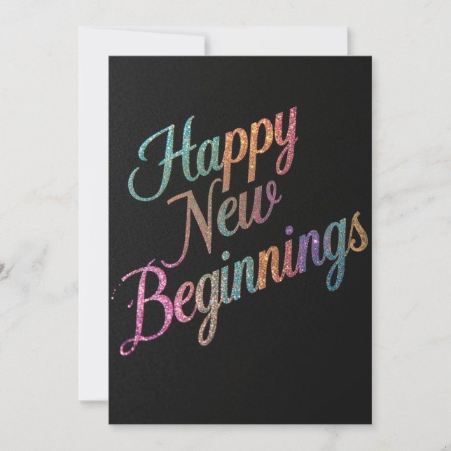Happy new beginnings 2026 card (Front)